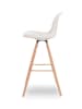 IDOMYA Factory 2-delige set: barkrukken "Oslo" wit - (B)38,5 x (H)39 x (D)38,5 cm