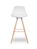 IDOMYA Factory 2-delige set: barkrukken "Oslo" wit - (B)38,5 x (H)39 x (D)38,5 cm