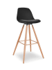 IDOMYA Factory 2er-Set: Barhocker "Oslo" in Schwarz - (B)38,5 x (H)93 x (T)38,5 cm