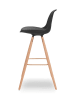 IDOMYA Factory 2er-Set: Barhocker "Oslo" in Schwarz - (B)38,5 x (H)93 x (T)38,5 cm