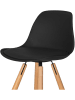 IDOMYA Factory 2er-Set: Barhocker "Oslo" in Schwarz - (B)38,5 x (H)93 x (T)38,5 cm