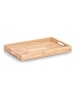 Zeller Dienblad "Stripes" lichtbruin - (B)45,7 x (H)2 x (D)30,5 cm