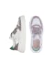 Anna Morellini Leren sneakers "Netina" wit/grijs/zilverkleurig
