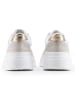 Anna Morellini Leren sneakers "Netina" wit/goudkleurig