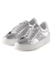 Anna Morellini Leren sneakers "Torecia" zilverkleurig