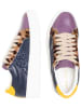 Anna Morellini Leren sneakers "Torecia" paars/donkerblauw
