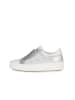 Anna Morellini Leren sneakers "Fioridia" wit/grijs/zilverkleurig