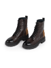 Anna Morellini Leren boots "Eliolia" bruin/zwart/paars
