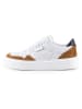 Anna Morellini Leder-Sneakers "Ricarta" in Weiß/ Hellbraun