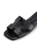 Anna Morellini Leren slippers "Andatina" zwart