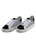 Anna Morellini Leder-Sneakers "Gisara" in Weiß/ Schwarz/ Silber