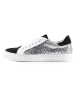 Anna Morellini Leder-Sneakers "Gisara" in Weiß/ Schwarz/ Silber