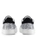 Anna Morellini Leder-Sneakers "Gisara" in Weiß/ Schwarz/ Silber