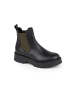 Anna Morellini Leren chelseaboots "Adaria" zwart/kaki