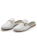 Anna Morellini Leren slippers "Giulisa" wit