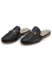 Anna Morellini Leren slippers "Giulisa" zwart