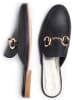 Anna Morellini Leren slippers "Giulisa" zwart