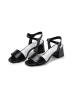 Anna Morellini Leren haksandalen "Fioramana" zwart
