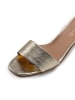 Anna Morellini Leren haksandalen "Fioramana" goudkleurig