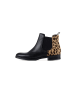 Anna Morellini Leder-Chelsea-Boots "Bernetta" in Schwarz/ Beige