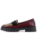 Anna Morellini Leren mocassins "Marbara" bordeaux/beige/zwart