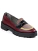 Anna Morellini Leren mocassins "Marbara" bordeaux/beige/zwart