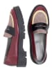 Anna Morellini Leren mocassins "Marbara" bordeaux/beige/zwart