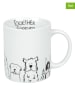 Könitz Kubki (2 szt.) "Funny dogs" w kolorze biało-czarnym do kawy - 330 ml