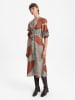 BGN Kleid in Grau/ Rot