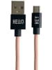 Design Letters Micro-USB-Laadkabel ''Favourite'' beige - (L)100 cm