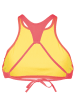 Arena Biustonosz bikini "Yellow Star" w kolorze czerwonym