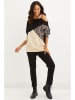Cool and sexy Sweatshirt in Schwarz/ Beige