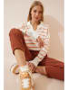 Happiness Istanbul Pullover in Creme/ Orange