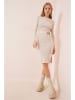 Happiness Istanbul Strickkleid in Creme