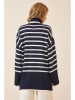 Happiness Istanbul Trui donkerblauw/wit