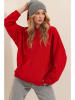 Trend Alaçatı Stili Hoodie in Rot