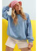Trend Alaçatı Stili Sweatshirt in Hellblau