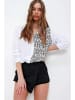 Trend Alaçatı Stili Blouse wit/zwart