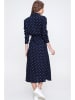 Trend Alaçatı Stili Hemdkleid in Dunkelblau/ Weiß