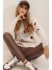 Trend Alaçatı Stili Sweter w kolorze beżowym