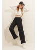 Trend Alaçatı Stili Sweatbroek zwart