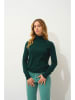 AUTHENTIC CASHMERE Kasjmieren trui "Eileen" donkergroen