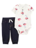 carter's 2-delige outfit wit/donkerblauw