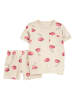 carter's 2tlg. Outfit in Beige/ Rot