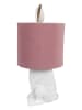 Clayre & Eef Lampa stołowa w kolorze biało-jasnoróżowym - wys. 42 x Ø 20 cm
