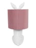 Clayre & Eef Tafellamp wit/lichtroze - (H)42 cm - Ø 20 cm