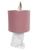 Clayre & Eef Tafellamp wit/lichtroze - (H)42 cm - Ø 20 cm