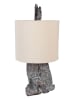 Clayre & Eef Lampa stołowa w kolorze brązowo-kremowym - wys. 42 x Ø 20 cm