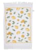 Clayre & Eef 2-delige set: gastendoeken wit/groen/geel - (L)66 x (B)40 cm
