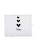 Clayre & Eef 2er-Set: Gästehandtücher in Creme/ Schwarz - (L)66 x (B)40 cm